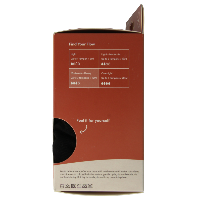 Boody Ondergoed 1 Stuks Boody  Menstruatie ondergoed zwart normaal maat XL 1 Stuks