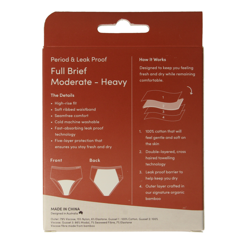 Boody Ondergoed 1 Stuks Boody  Menstruatie ondergoed zwart normaal maat XL 1 Stuks
