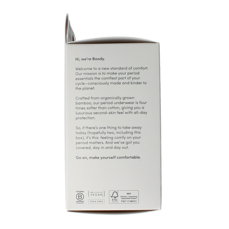 Boody Ondergoed 1 Stuks Boody  Menstruatieondergoed tailleslip zwart normaal/hevi 1 Stuks