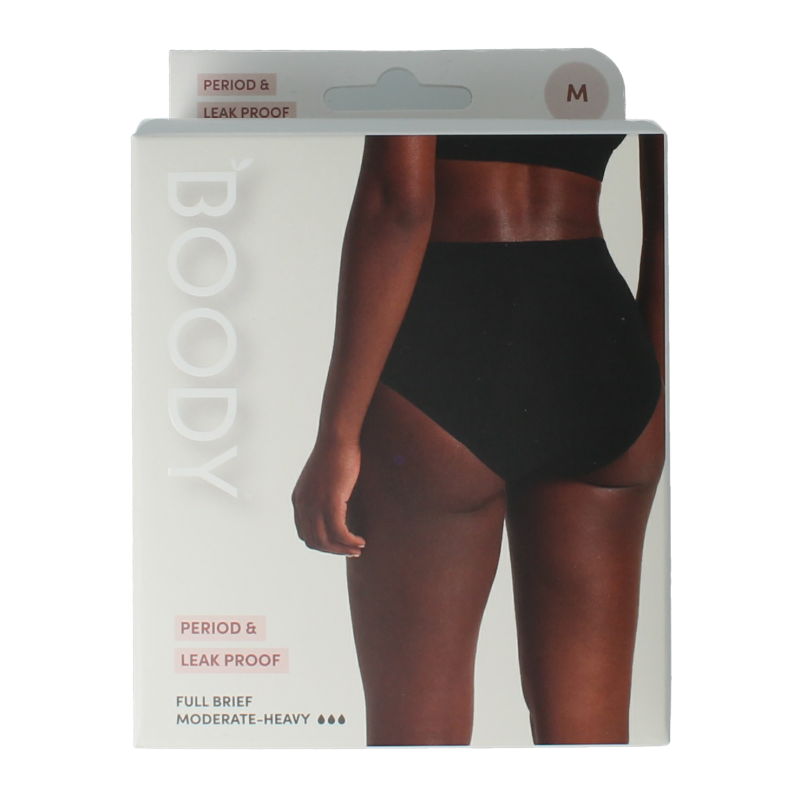 Boody Ondergoed 1 Stuks Boody  Menstruatieondergoed tailleslip zwart normaal/hevi 1 Stuks