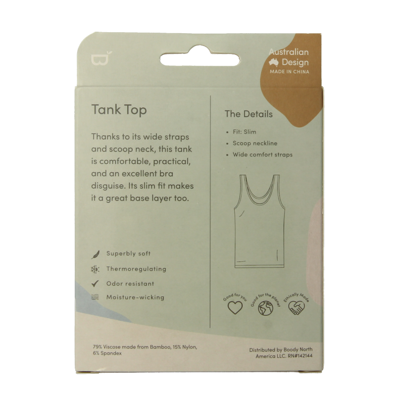 Boody Ondergoed 1 Stuks Boody  Tank top zwart L 1 Stuks