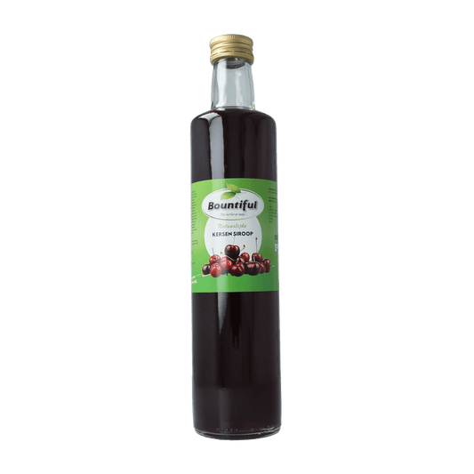 Bountiful Kersen siroop 500ml bottle, cherry-flavored drink and syrup from Bountiful for beverages and recipes.