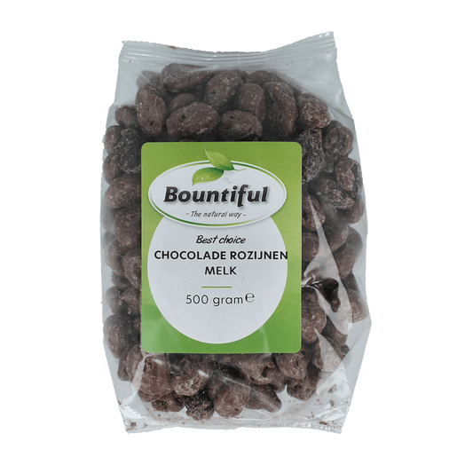Bountiful Snacks en Tussendoortjes 500.00 Gram Bountiful Best Choice Choc Rozijnen melk 500.00 Gram