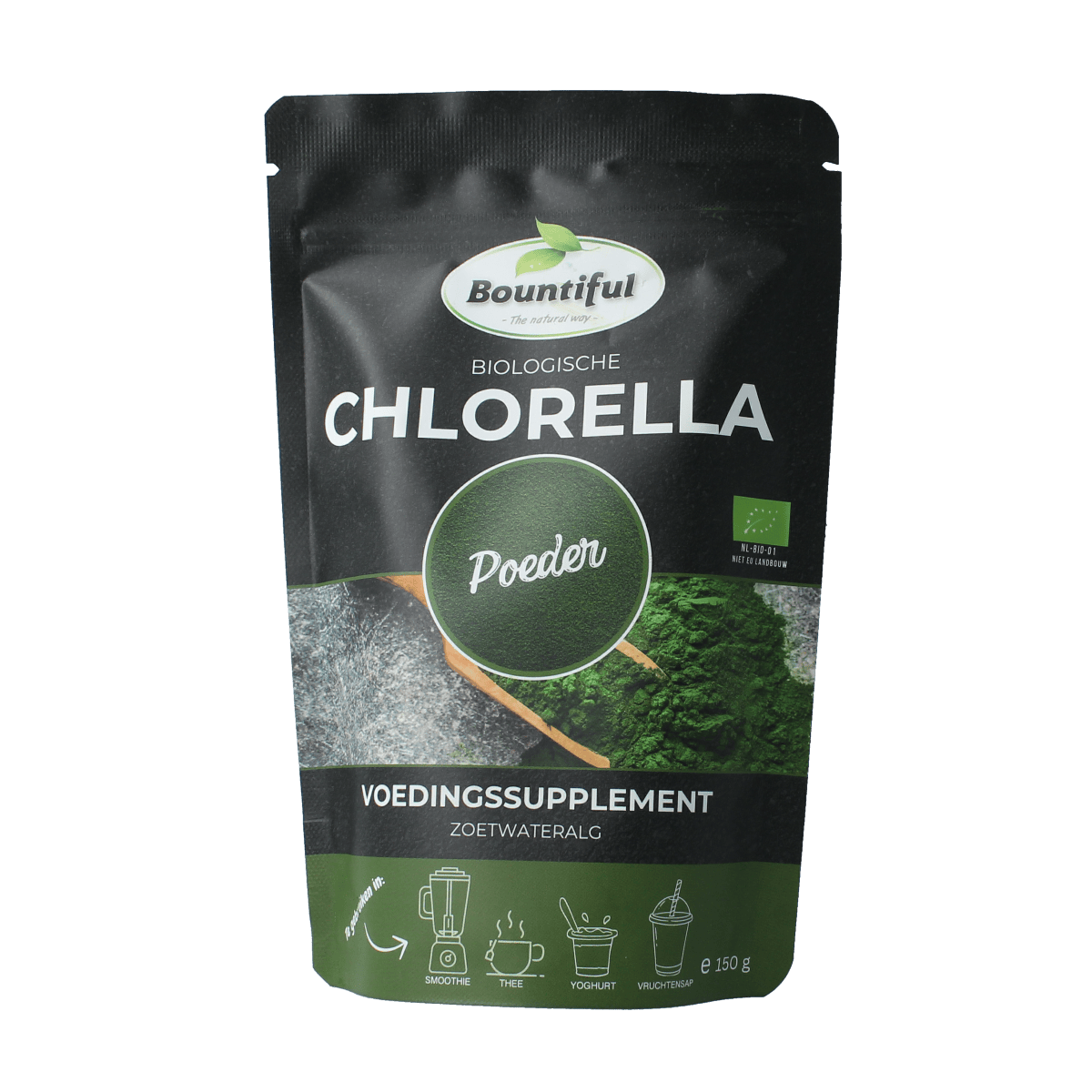 Bountiful Voedingssupplementen en Kruidenpreparaten 150.00 Gram Bountiful Chlorella poeder bio 150.00 Gram