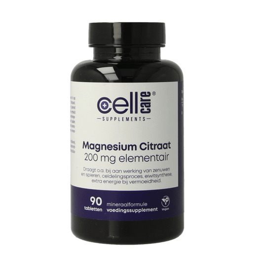 CellCare Mineralen Enkel 90 Tabletten CellCare Magnesium 200mg elementair 90 Tabletten