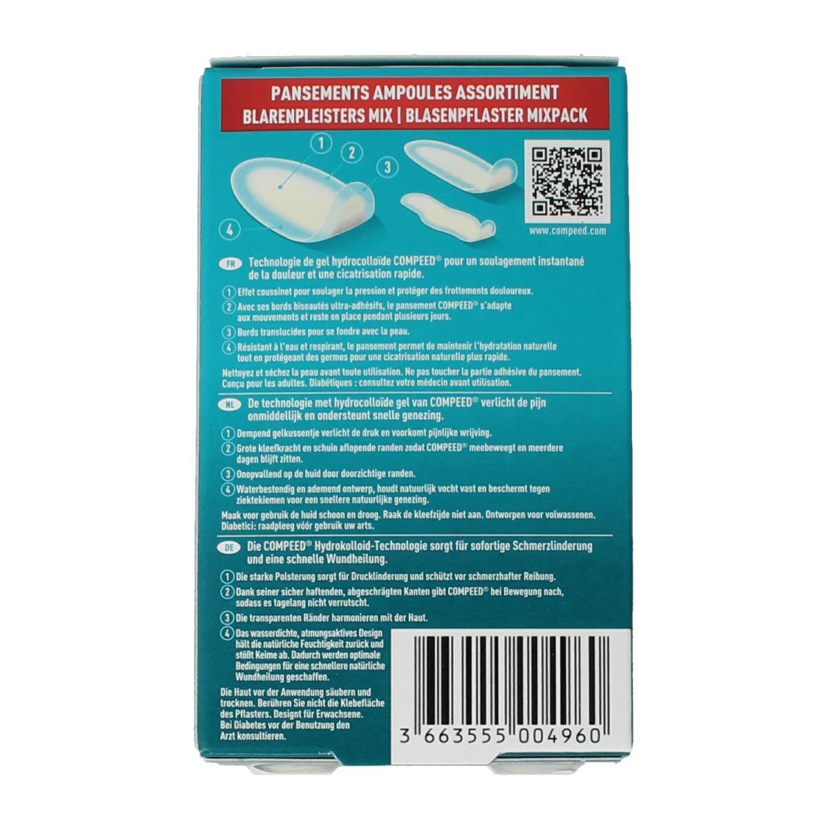 Compeed Voetverzorging 10.00 Stuks Compeed Blarenpleister mixpack 10.00 Stuks