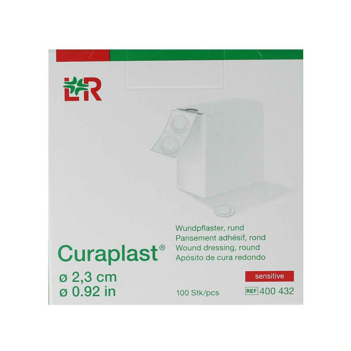 Curaplast Pleisters en Tape 100.00 Stuks Curaplast Sensitive wondpleister rond 2.3cm 100.00 Stuks