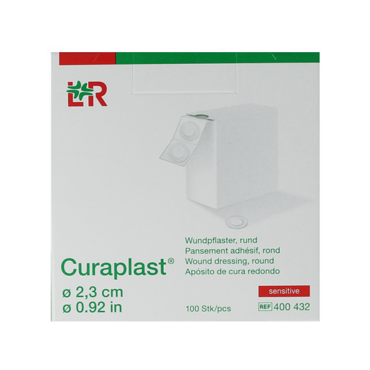 Curaplast Pleisters en Tape 100.00 Stuks Curaplast Sensitive wondpleister rond 2.3cm 100.00 Stuks