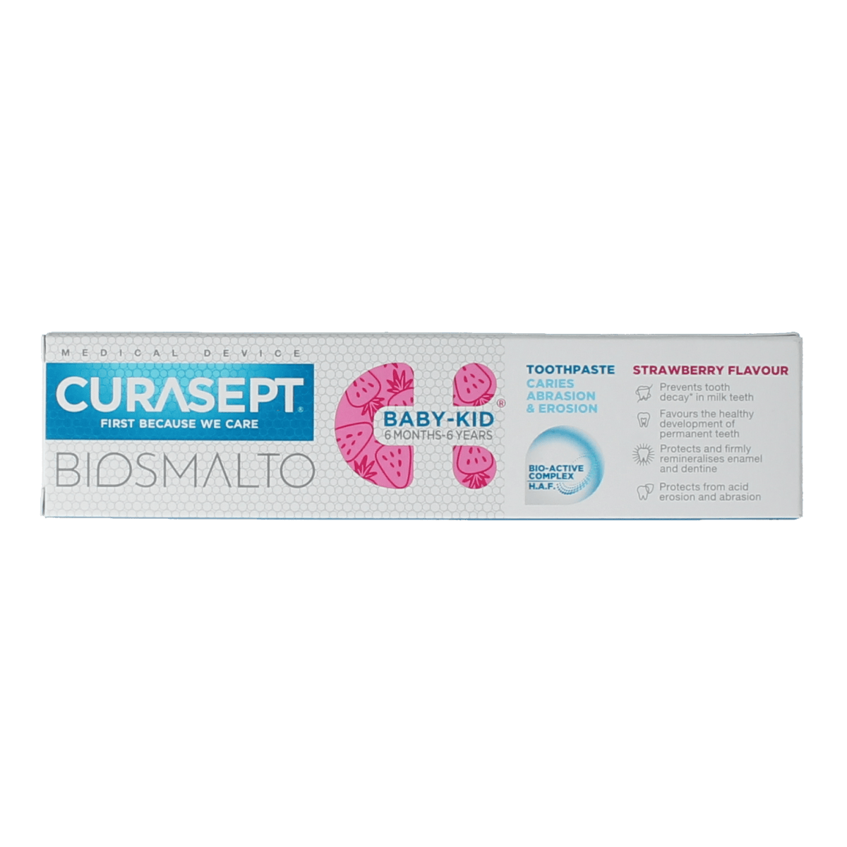 Curasept Tandpasta 50.00 Milliliter Curasept Biosmalto tandpasta kind caries erosie slijtage 50.00 Milliliter