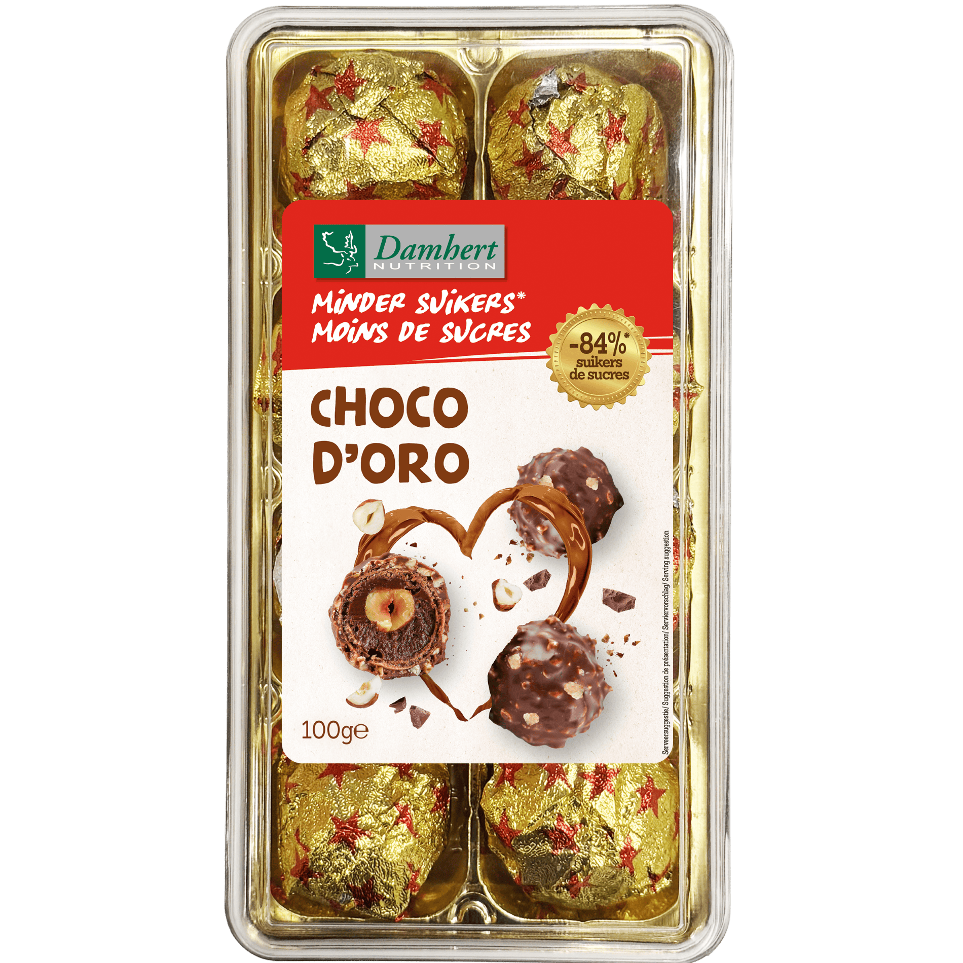 Damhert Chocolade 100.00 Gram Damhert Choco doro minder suiker 100.00 Gram