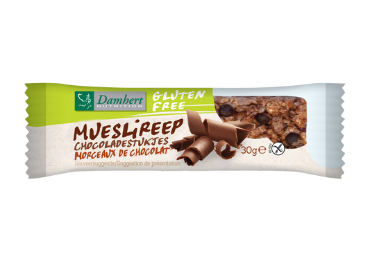 Damhert Snacks en Tussendoortjes 30 Gram Damhert Mueslireep chocolade glutenvrij 30 Gram