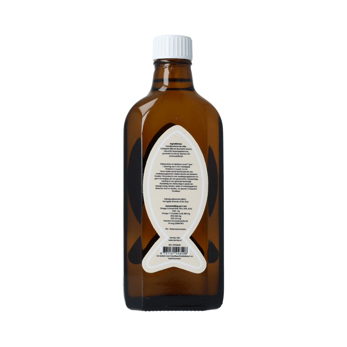 Darvita Omega 3+11 Kids Vetzuren bottle, 200ml, with colorful label and dropper for children’s omega-3 supplement.