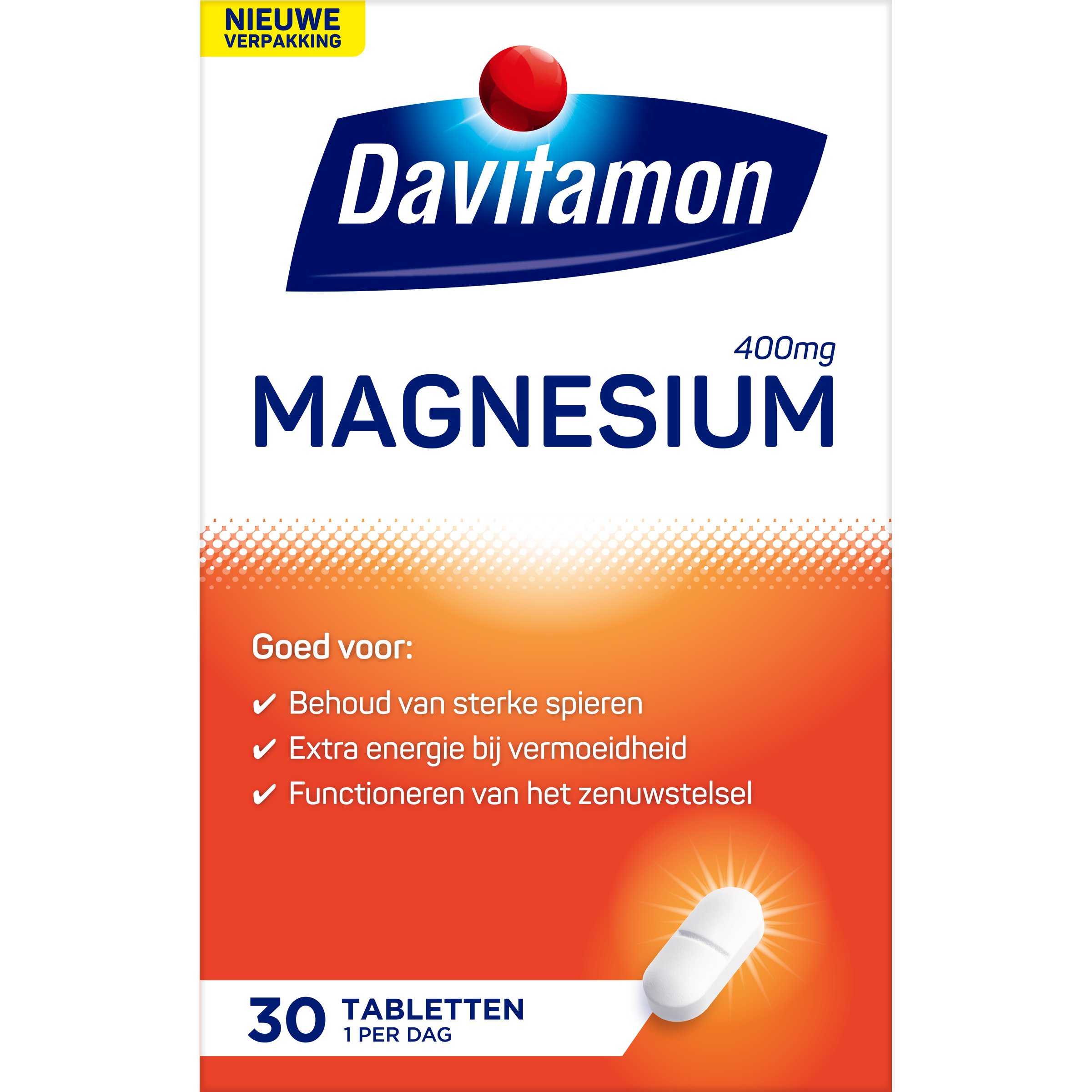 Davitamon Mineralen Enkel 30 Tabletten Davitamon Magnesium 400mg 30 Tabletten