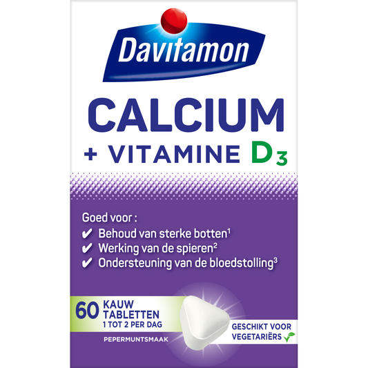 Davitamon Mineralen Multi 60 Kauwtabletten Davitamon Calcium & D3 mint 60 Kauwtabletten