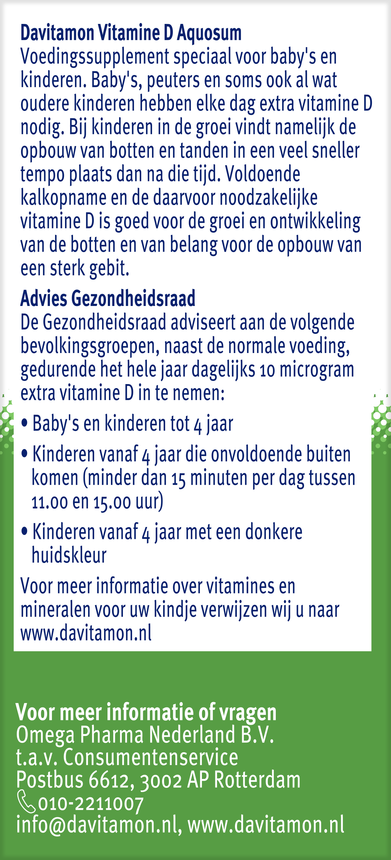 Davitamon Vitamine Enkel 25 Milliliter Davitamon Vitamine D aquosum 25 Milliliter