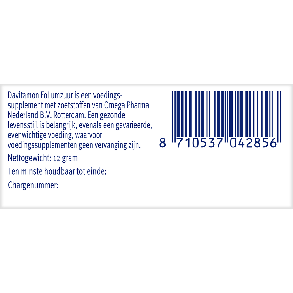 Davitamon Vitamine Enkel 84 Tabletten Davitamon Foliumzuur vitamine D 84 Tabletten