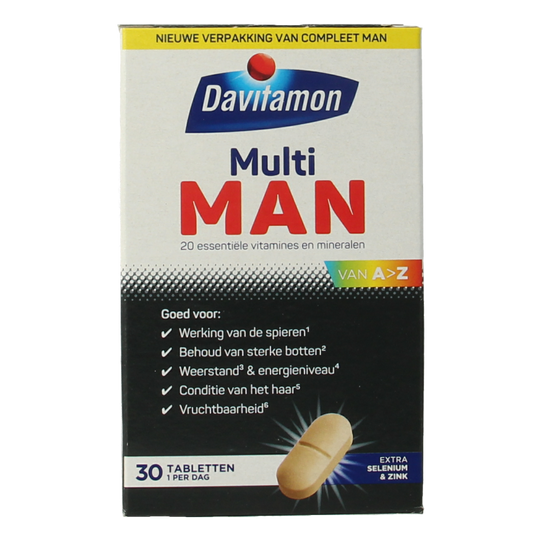 Davitamon Vitamine Multi 30 Tabletten Davitamon Multi man 30 Tabletten