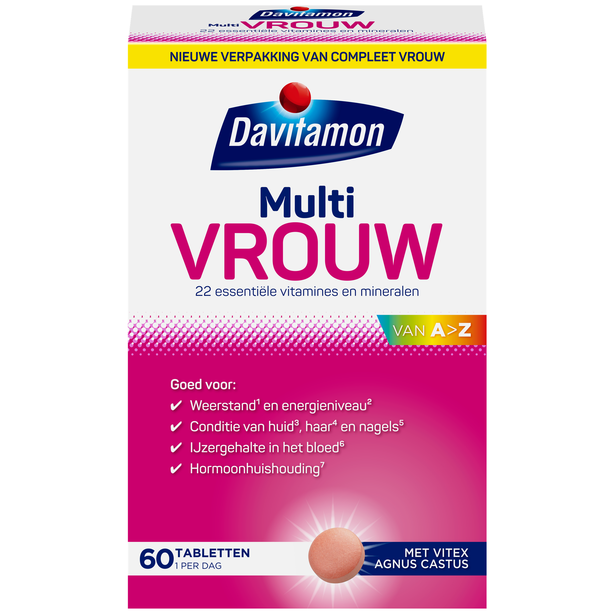 Davitamon Vitamine Multi 60 Tabletten Davitamon Multi vrouw 60 Tabletten