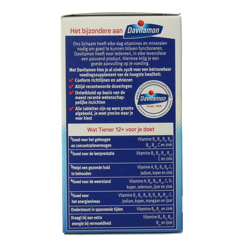 Davitamon Vitamine Multi 60 Tabletten Davitamon Tiener boost 12+ aardbei 60 Tabletten