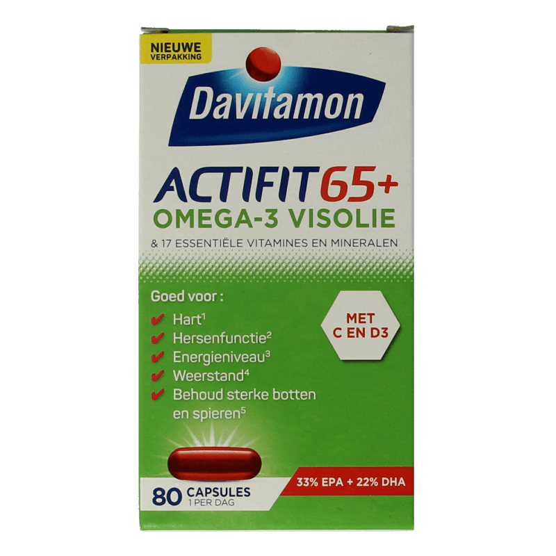 Davitamon Vitamine Multi 80 Capsules Davitamon Actifit 65+ omega 3 80 Capsules
