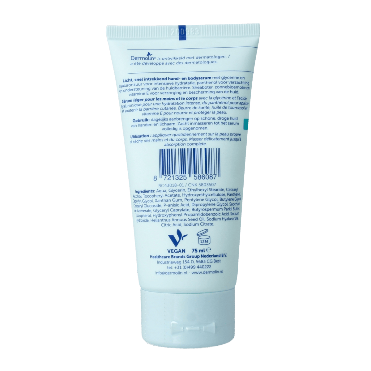 Dermolin Lichaamsverzorging 75.00 Milliliter Dermolin Hand & bodyserum 75.00 Milliliter