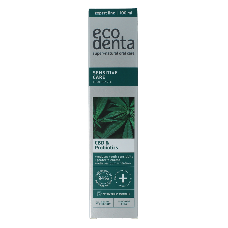 Ecodenta Tandpasta 100 Milliliter Ecodenta Tandpasta sensitive CBD probiotica expert line 100 Milliliter
