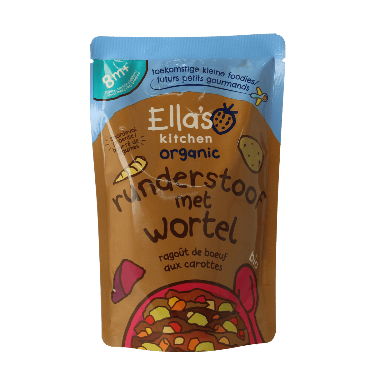 Ella's Kitchen Baby en Peuter Voeding 190.00 Gram Ella's Kitchen Hartverwarmende runderstoof 8+ maanden bio 190.00 Gram