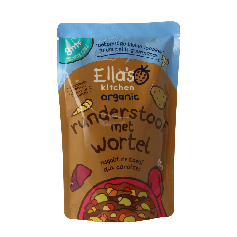 Ella's Kitchen Baby en Peuter Voeding 190 Gram Ella's Kitchen Hartverwarmende runderstoof 8+ maanden bio 190 Gram