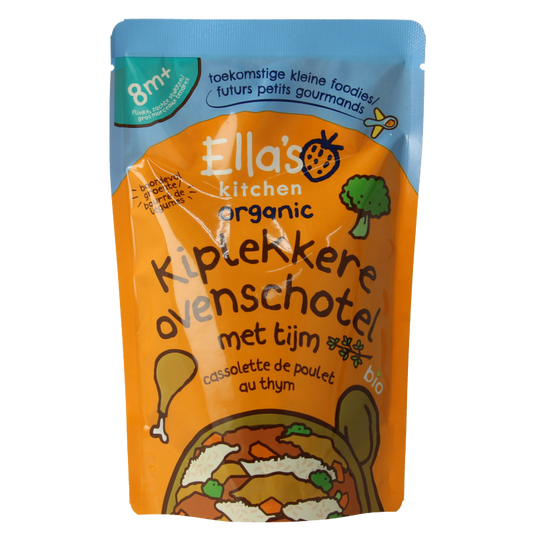 Ella's Kitchen Baby en Peuter Voeding 190 Gram Ella's Kitchen Kiplekkere ovenschotel met tijm 8+ maanden bio 190 Gram