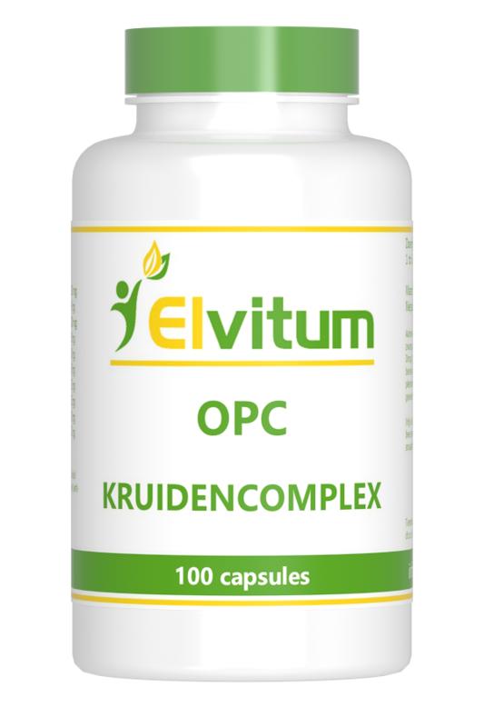 Elvitum Kruidenpreparaten 100 Vegetarische capsules Elvitum  OPC kruidencomplex 100 Vegetarische capsules