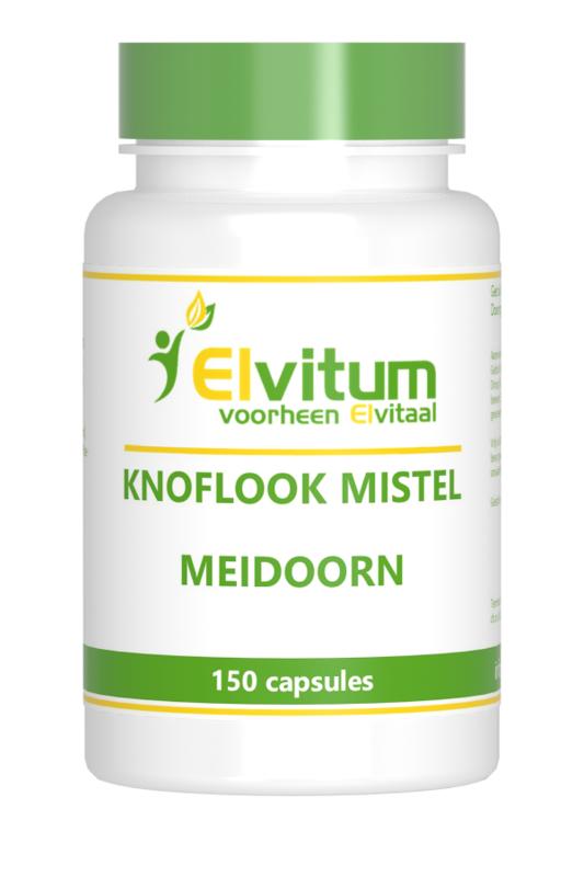 Elvitum Kruidenpreparaten 150 Capsules Elvitum  Knoflook mistel meidoorn 150 Capsules