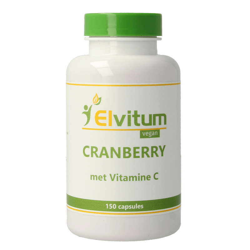 Elvitum Kruidenpreparaten 150 Vegetarische capsules Elvitum  Cranberry + 60mg vitamine C 150 Vegetarische capsules