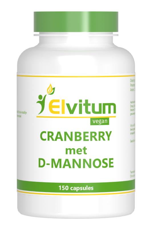 Elvitum Kruidenpreparaten 150 Vegetarische capsules Elvitum  Cranberry & D-Mannose 150 Vegetarische capsules