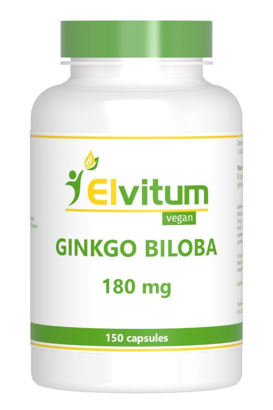 Elvitum Kruidenpreparaten 150 Vegetarische capsules Elvitum  Ginkgo biloba 150 Vegetarische capsules