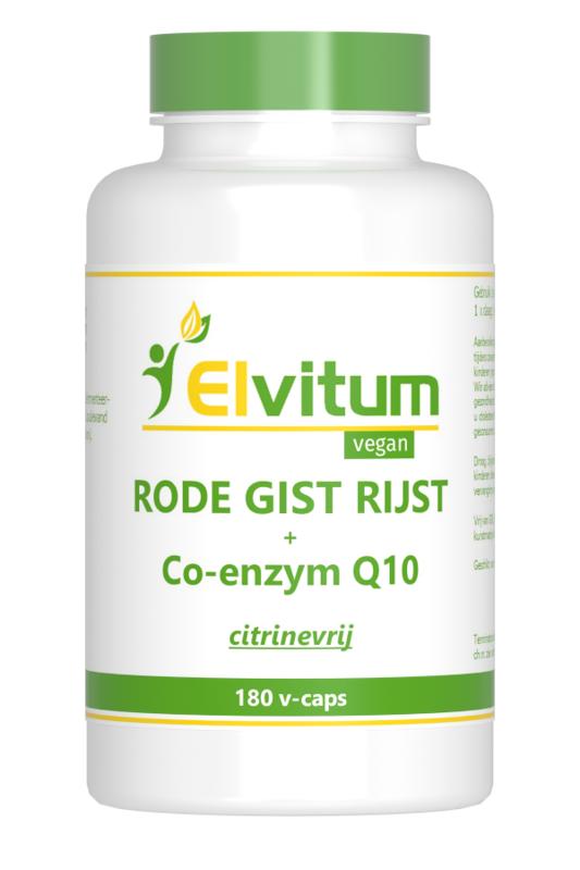 Elvitum Kruidenpreparaten 180 Vegetarische capsules Elvitum  Rode gist rijst met Q10 180 Vegetarische capsules