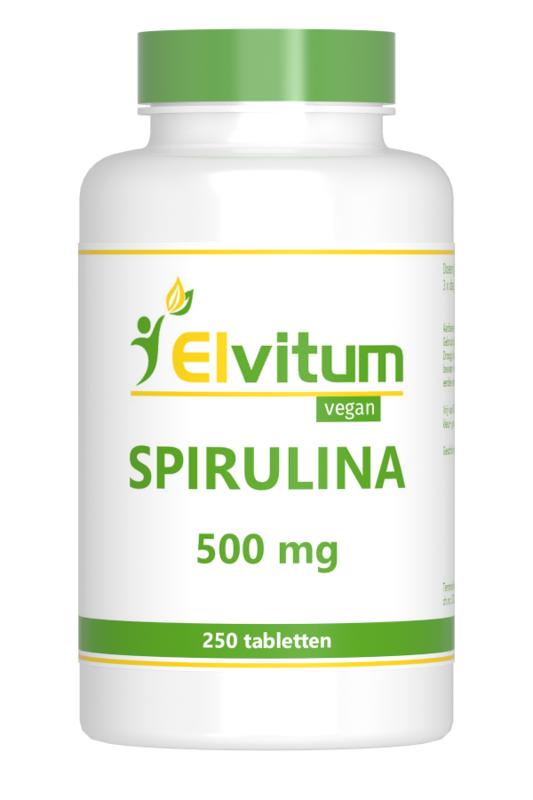 Elvitum Kruidenpreparaten 250 Tabletten Elvitum  Spirulina 500mg 250 Tabletten