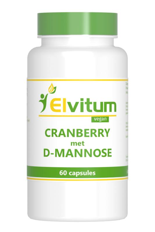 Elvitum Kruidenpreparaten 60 Vegetarische capsules Elvitum  Cranberry & D-Mannose 60 Vegetarische capsules