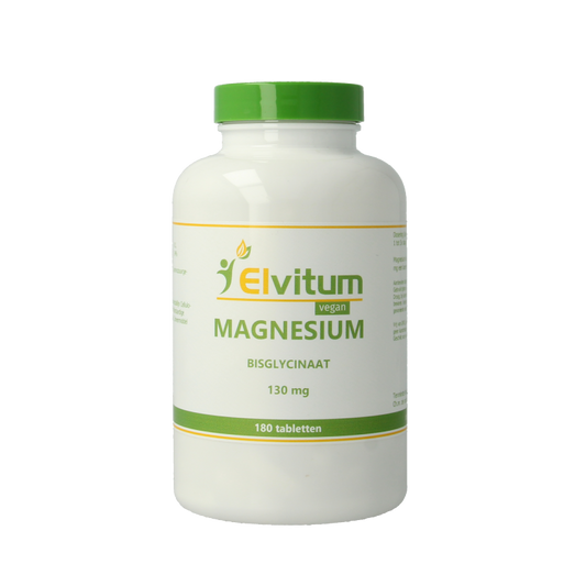 Elvitum Mineralen Enkel 180 Tabletten Elvitum  Magnesium (bisglycinaat) 130mg 180 Tabletten