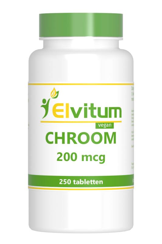 Elvitum Mineralen Enkel 250 Tabletten Elvitum  Chroom 250 Tabletten