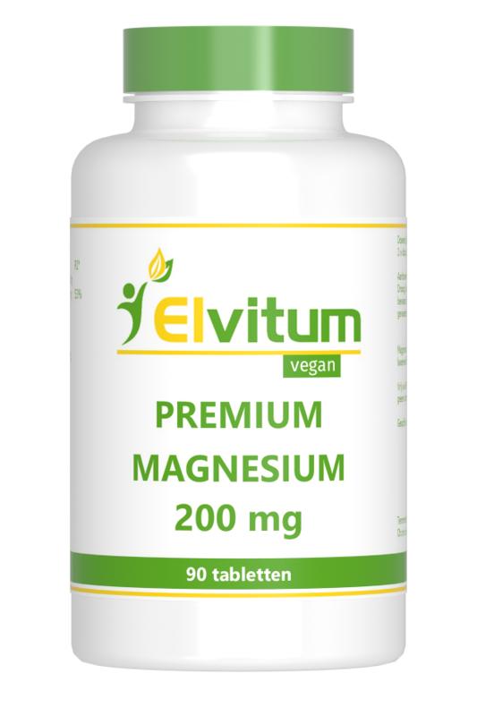 Elvitum Mineralen Enkel 90 Tabletten Elvitum  Magnesium 200mg premium 90 Tabletten
