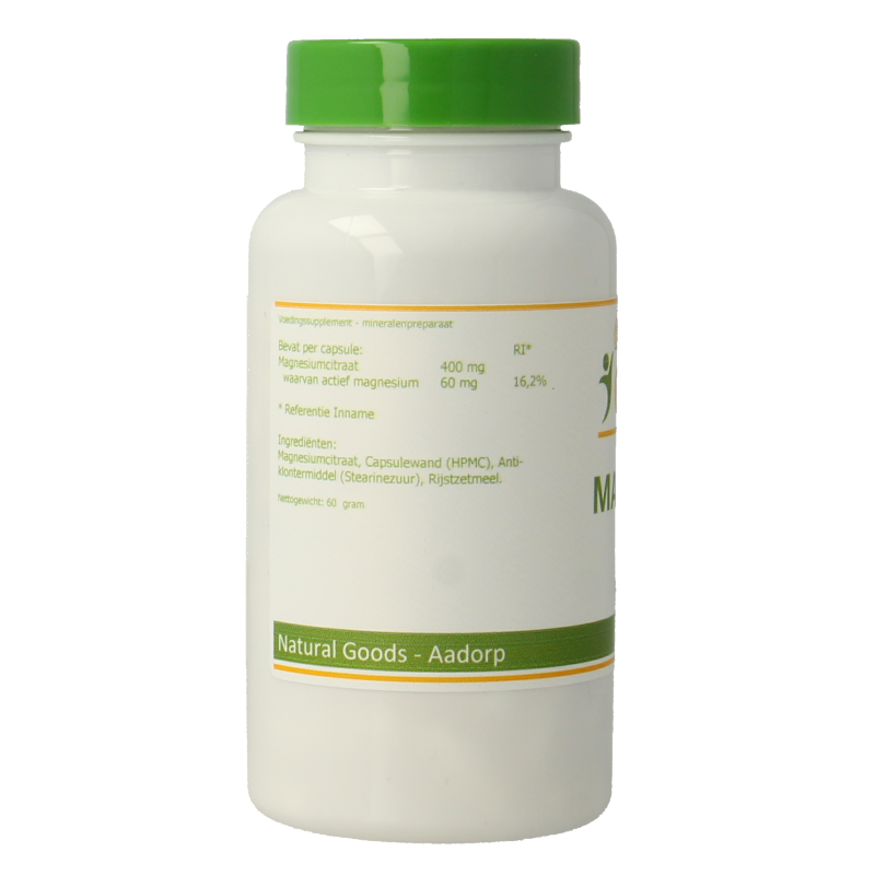 Elvitum Mineralen Enkel 90 Vegetarische capsules Elvitum  Magnesium citraat 90 Vegetarische capsules