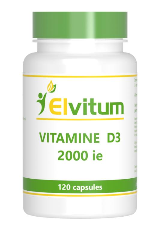 Elvitum Vitamine Enkel 120 Capsules Elvitum  Vitamine D3 2000IE/50mcg 120 Capsules