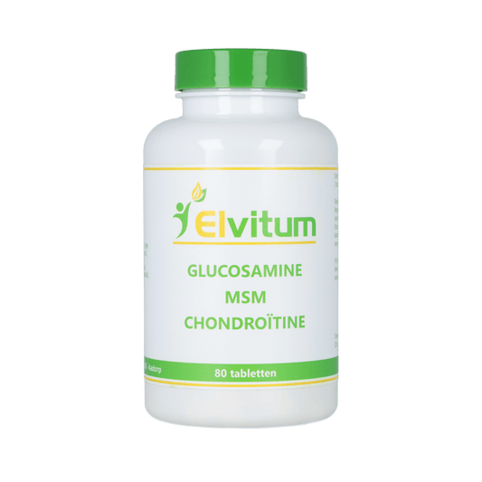 Elvitum Voedingssupplementen en Kruidenpreparaten 80.00 Tabletten Elvitum  Glucosamine MSM Chondroïtine 80.00 Tabletten