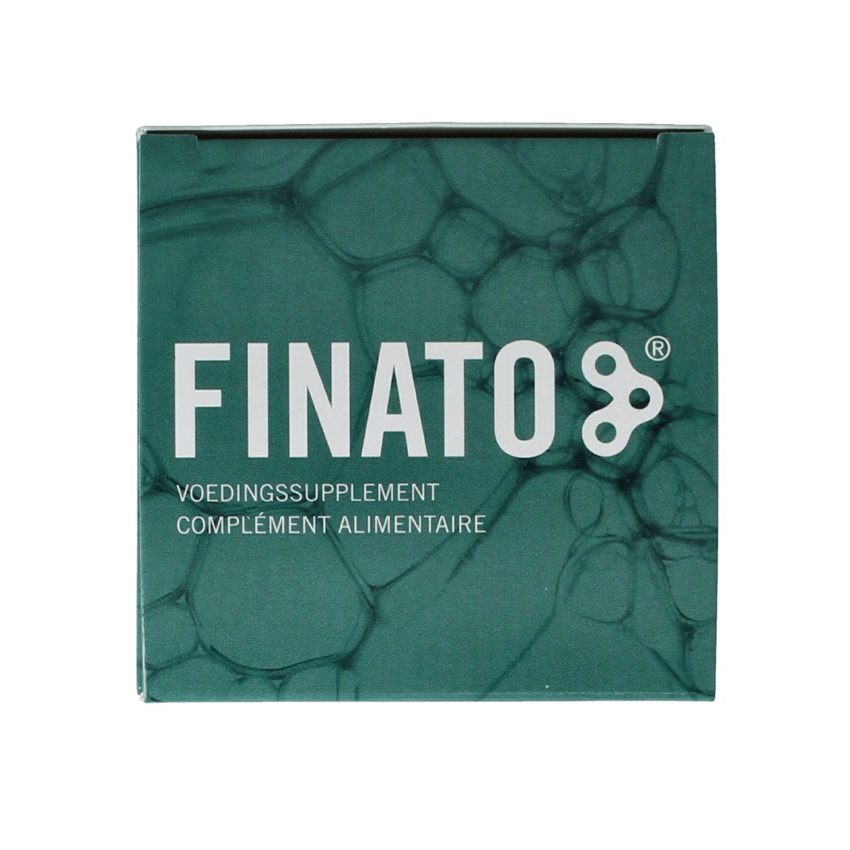 Finato 100.00 Softgels, dietary supplement by Finato, in a clear bottle showing softgel capsules inside.