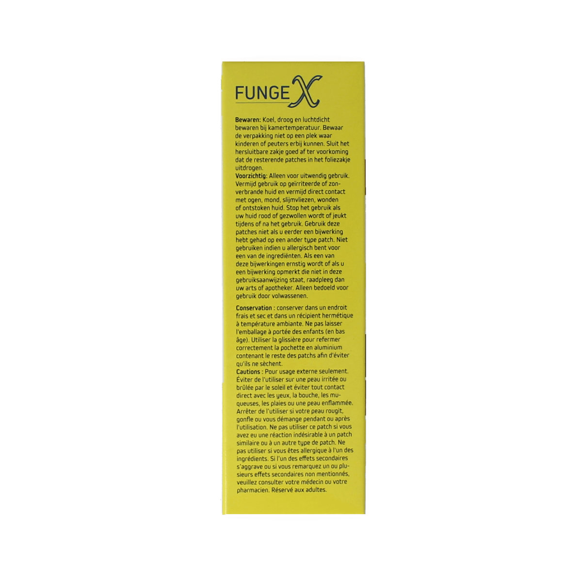 Fungex Kalknagel Pleister Forte, 14-pack of foot care patches designed to treat toenail fungus.