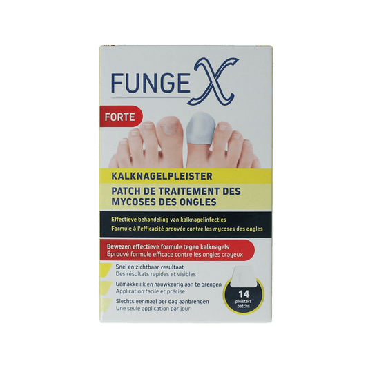 Fungex Kalknagel Pleister Forte for toenail fungus treatment, 14-pack of foot care patches by Fungex.