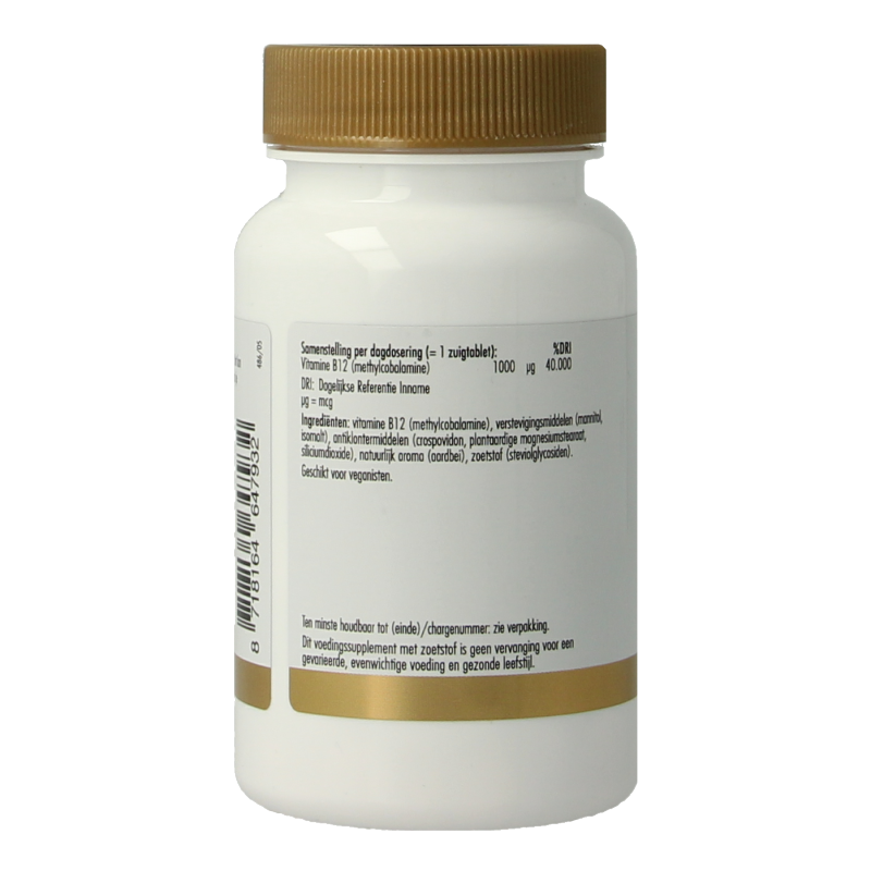 Golden Naturals Vitamine Enkel 100 Zuigtabletten Golden Naturals Vitamine B12 1000mcg vegan 100 Zuigtabletten