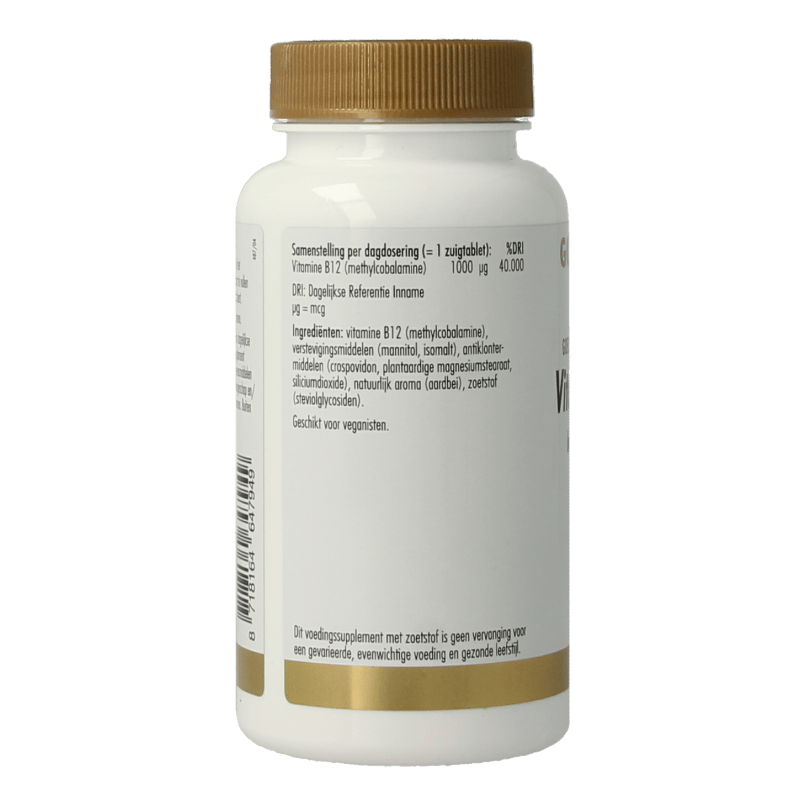 Golden Naturals Vitamine Enkel 240 Zuigtabletten Golden Naturals Vitamine B12 1000mcg vegan 240 Zuigtabletten