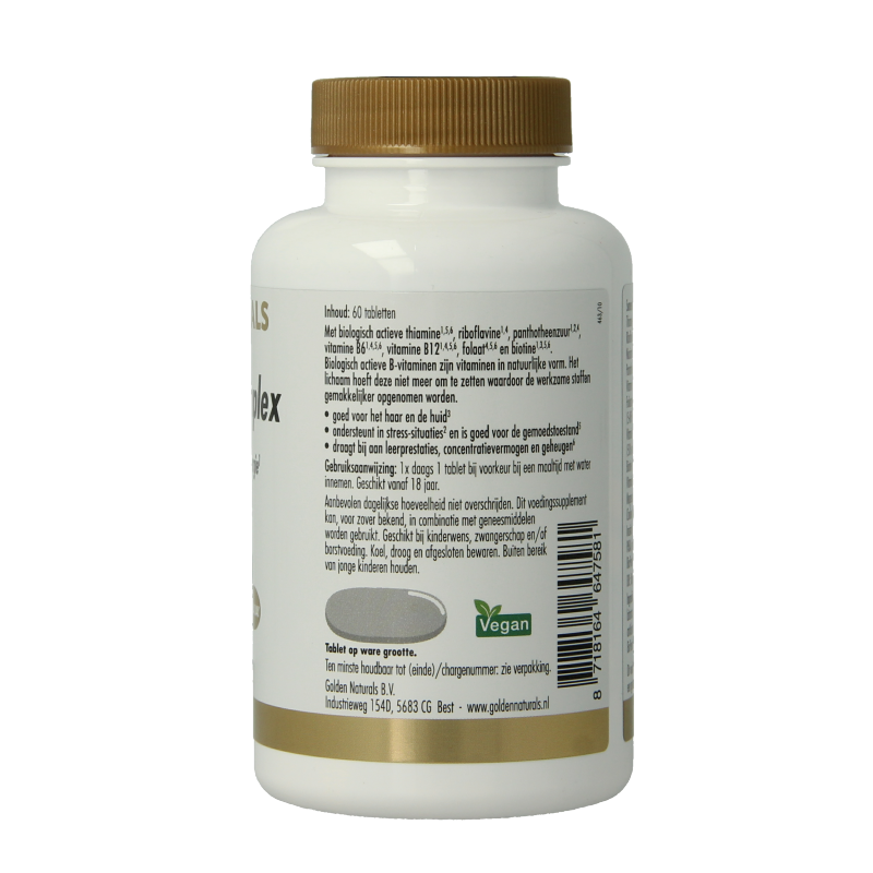 Golden Naturals Vitamine Multi 60 Tabletten Golden Naturals Vitamine B complex 60 Tabletten
