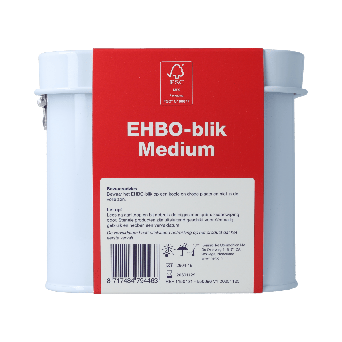 Heltiq EHBO Sets 1.00 Stuks Heltiq HeltiQ EHBO Blik Medium 1.00 Stuks